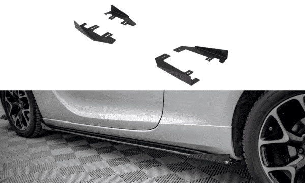 MAXTON DESIGN - Street Pro Bočné splitre Opel Astra GTC OPC-Line J, Čierna Matná