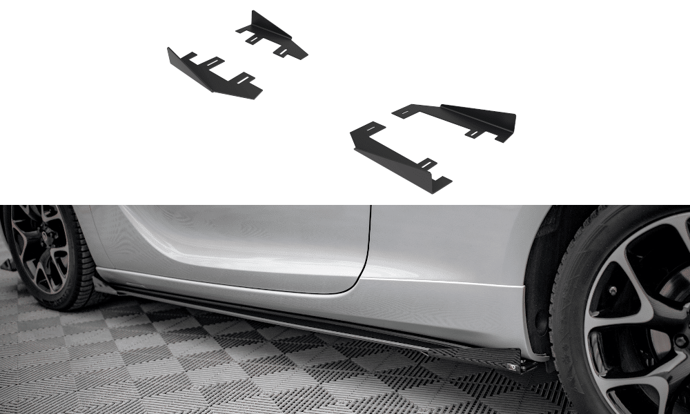MAXTON DESIGN - Street Pro Bočné splitre Opel Astra GTC OPC-Line J, Čierna Matná
