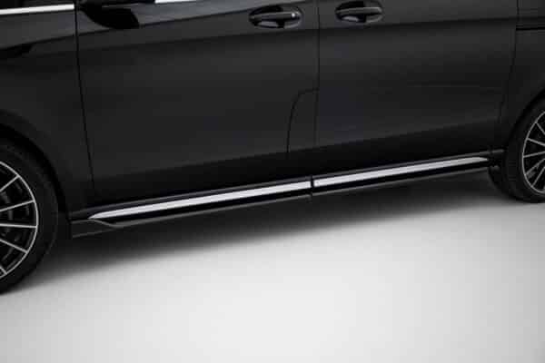 MAXTON DESIGN - Lišty pod bočné prahy V.1 Mercedes-Benz V-Class Long AMG-Line W447 Facelift 2, Čierny lesk – Obrázok 3