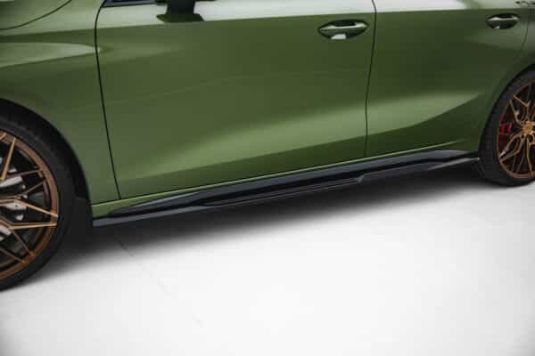 MAXTON DESIGN - Lišty pod bočné prahy V.2 Audi S3 / A3 S-line 8Y Facelift, Čierny lesk – Obrázok 3