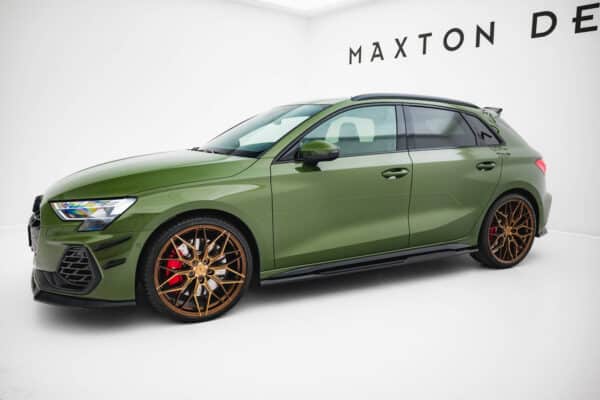 MAXTON DESIGN - Lišty pod bočné prahy V.2 Audi S3 / A3 S-line 8Y Facelift, Čierny lesk – Obrázok 4