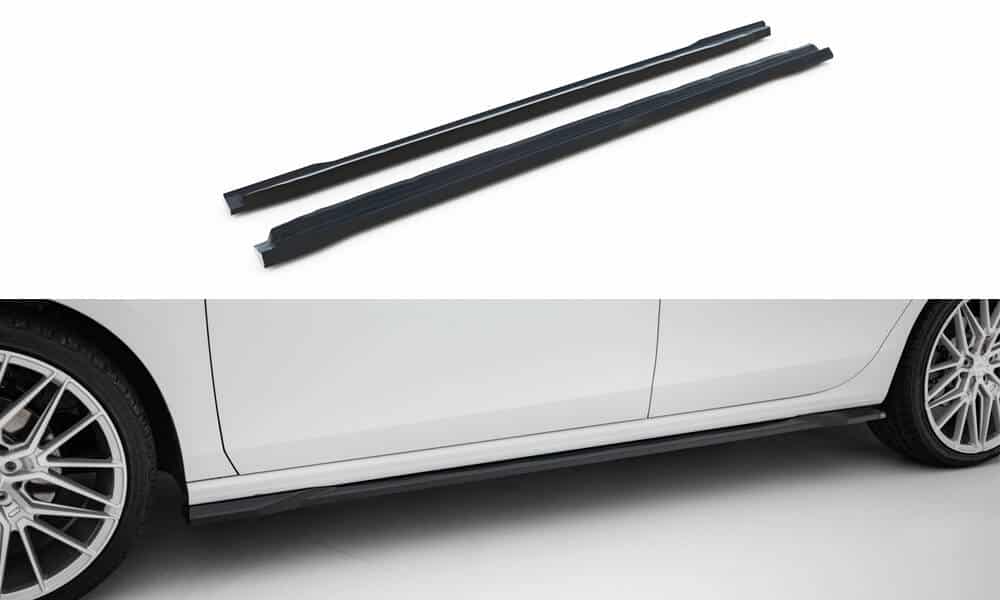 MAXTON DESIGN - Lišty pod bočné prahy Volkswagen Passat B9, Čierny lesk