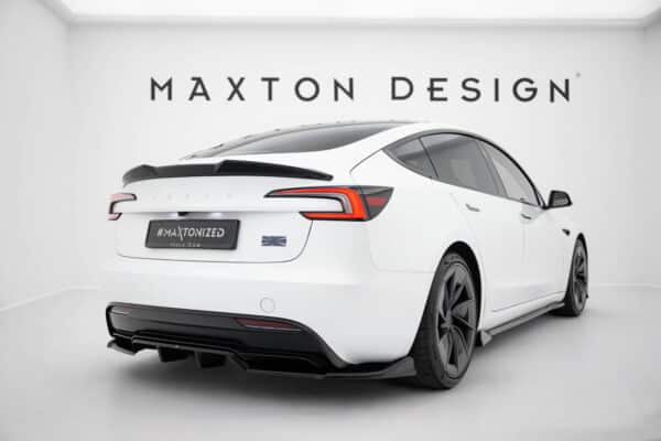 MAXTON DESIGN - Spoiler kufra 3D Tesla Model 3 Performance Mk1 Facelift, Čierny lesk – Obrázok 3