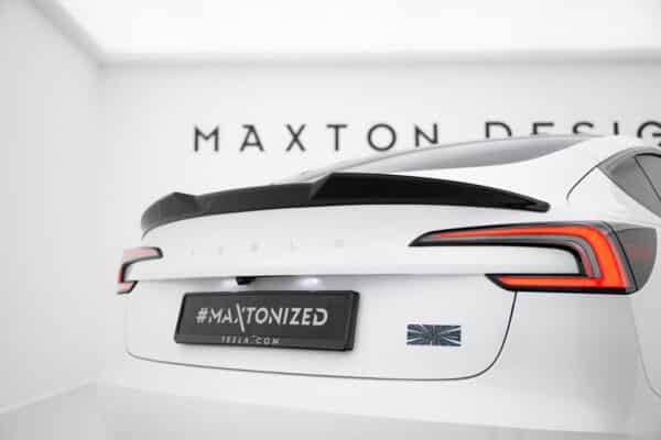 MAXTON DESIGN - Spoiler kufra 3D Tesla Model 3 Performance Mk1 Facelift, Čierny lesk – Obrázok 4