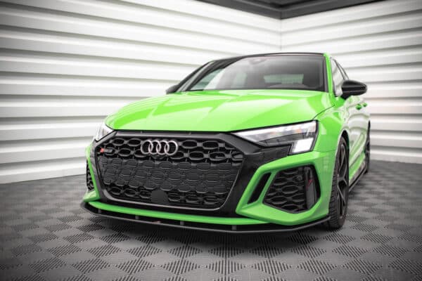 MAXTON DESIGN - Street Pro Spoiler pod predný nárazník Audi RS3 8Y, Čierna Matná – Obrázok 4