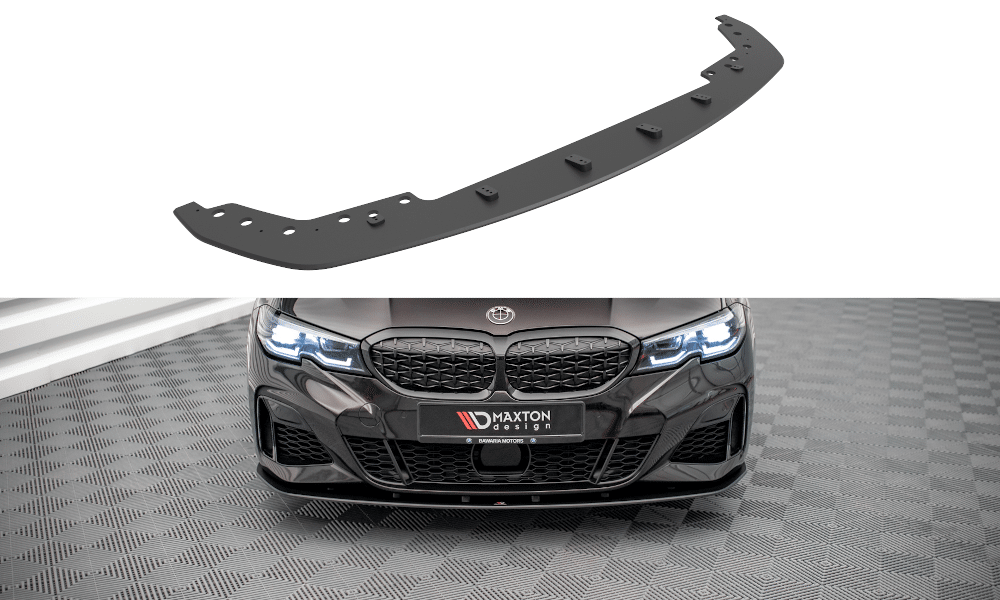 MAXTON DESIGN - Street Pro Spoiler pod predný nárazník vhodné pre BMW 3 M-Pack G20 / G21, Čierna Matná