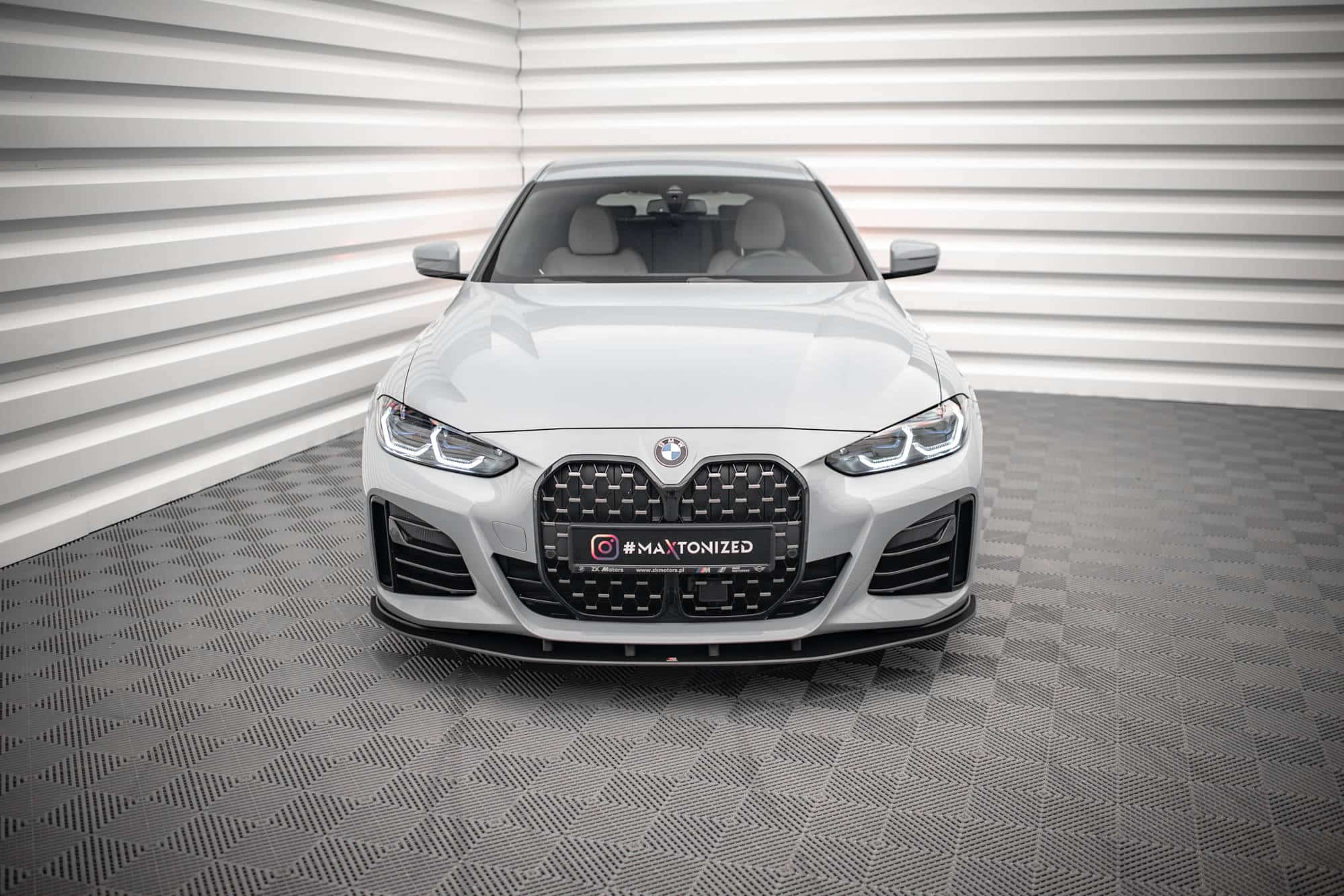 MAXTON DESIGN - Street Pro Spoiler pod predný nárazník vhodné pre BMW 4 Gran Coupe M-Pack G26, Čierna Matná – Obrázok 2