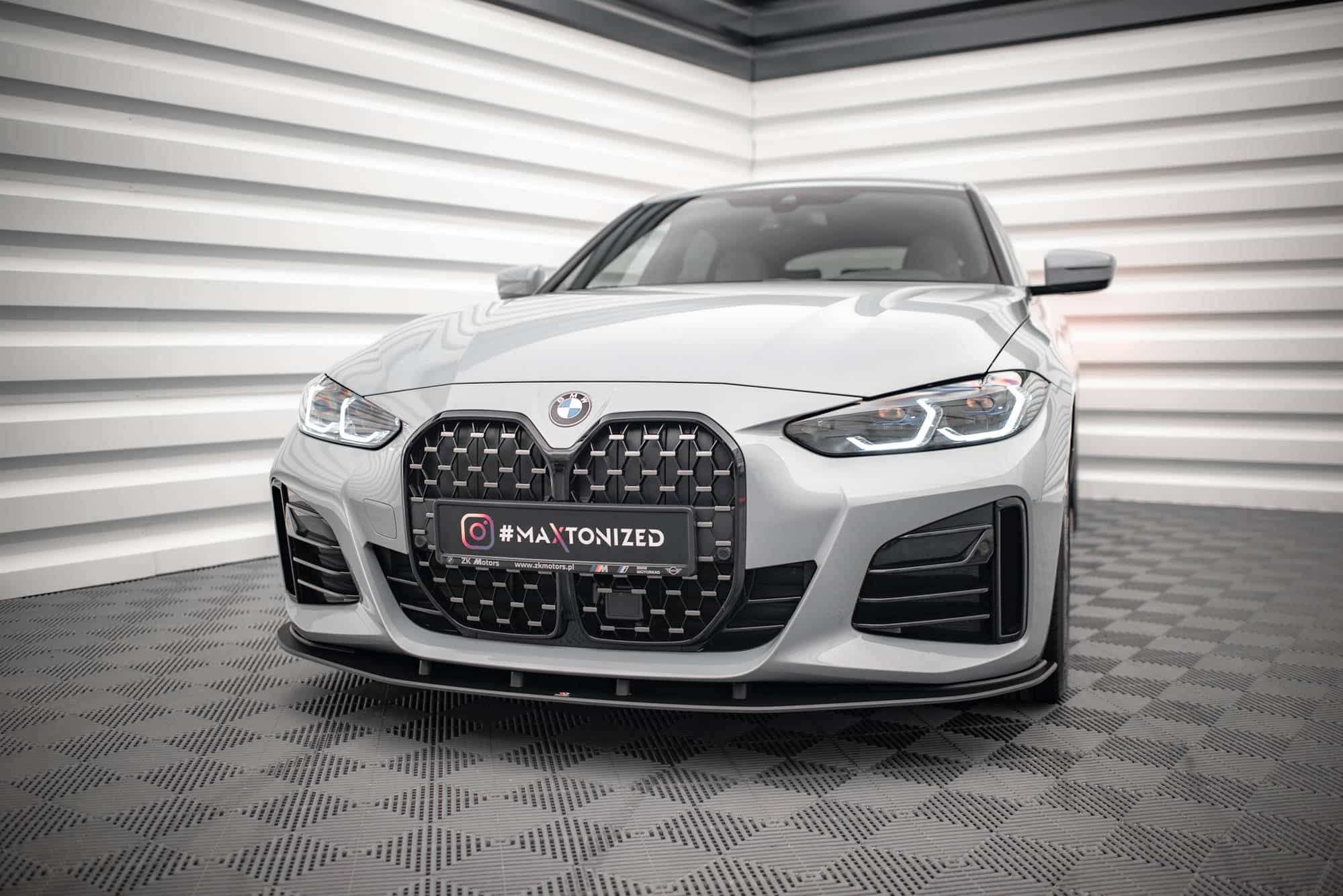 MAXTON DESIGN - Street Pro Spoiler pod predný nárazník vhodné pre BMW 4 Gran Coupe M-Pack G26, Čierna Matná – Obrázok 4