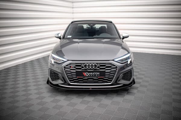 MAXTON DESIGN - Street Pro Spoiler pod predný nárazník + Splitre Audi S3 / A3 S-Line 8Y, Čierna Matná – Obrázok 2