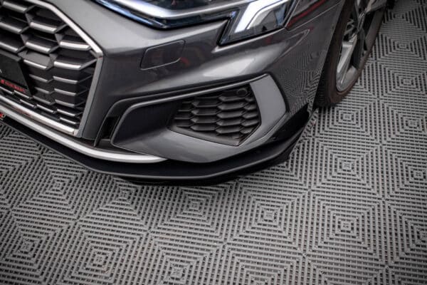 MAXTON DESIGN - Street Pro Spoiler pod predný nárazník + Splitre Audi S3 / A3 S-Line 8Y, Čierna Matná – Obrázok 4