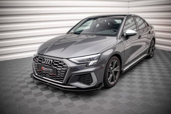 MAXTON DESIGN - Street Pro Spoiler pod predný nárazník + Splitre Audi S3 / A3 S-Line 8Y, Čierna Matná – Obrázok 5