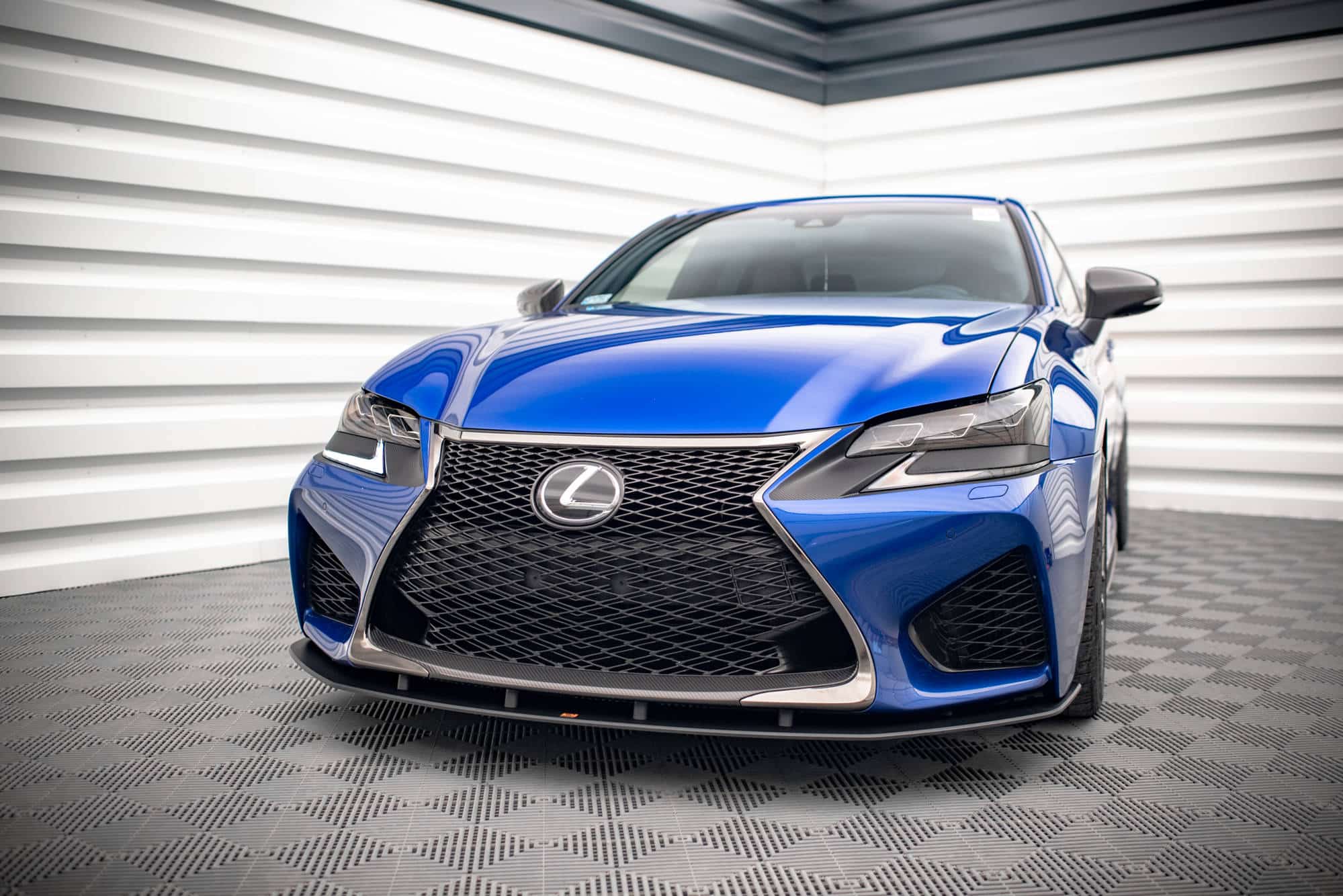 MAXTON DESIGN - Street Pro Spoiler pod predný nárazník Lexus GS F Mk4 Facelift, Čierna Matná – Obrázok 4