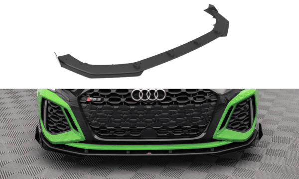 MAXTON DESIGN - Street Pro Spoiler pod predný nárazník V.1 + Splitre Audi RS3 8Y, Čierna Matná