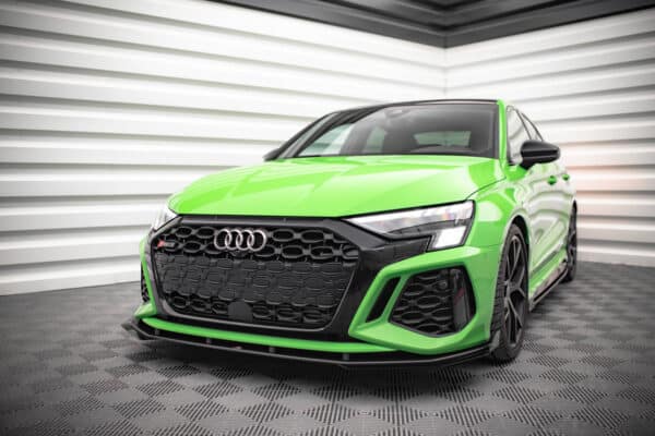MAXTON DESIGN - Street Pro Spoiler pod predný nárazník V.1 + Splitre Audi RS3 8Y, Čierna Matná – Obrázok 3