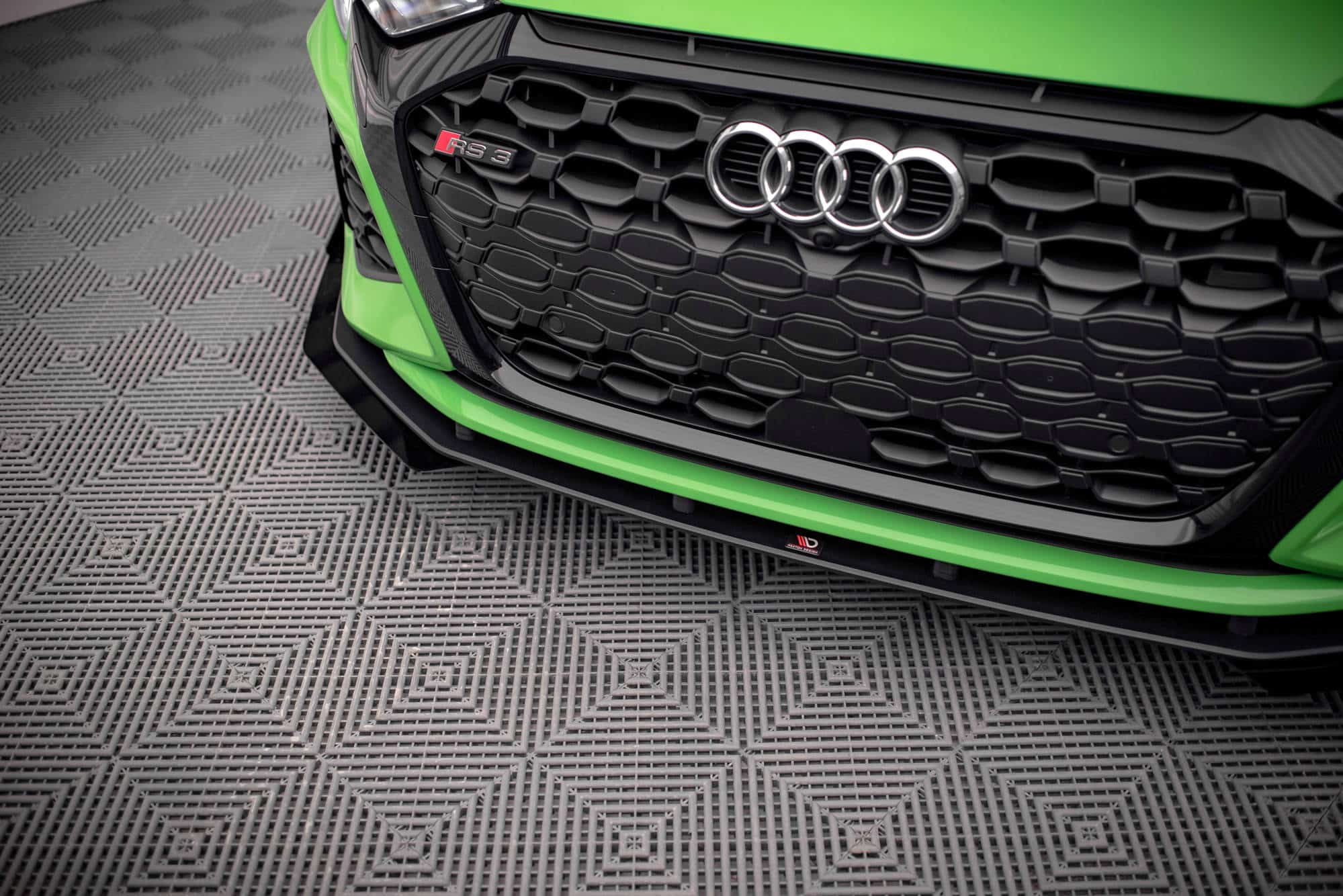 MAXTON DESIGN - Street Pro Spoiler pod predný nárazník V.1 + Splitre Audi RS3 8Y, Čierna Matná – Obrázok 4