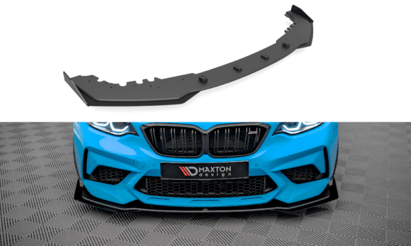 MAXTON DESIGN - Street Pro Spoiler pod predný nárazník V.1 + Splitre vhodné pre BMW M2 Competition F87, Čierna Matná