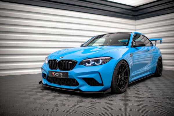 MAXTON DESIGN - Street Pro Spoiler pod predný nárazník V.1 + Splitre vhodné pre BMW M2 Competition F87, Čierna Matná – Obrázok 4