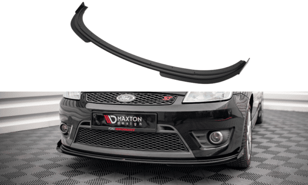 MAXTON DESIGN - Street Pro Spoiler pod predný nárazník V.1 + Splitre Ford Fiesta ST Mk6, Čierna Matná