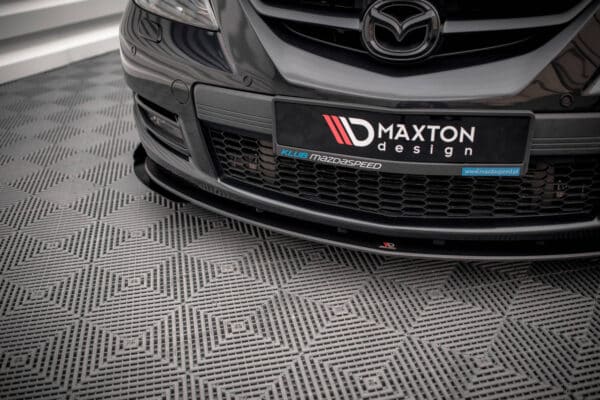 MAXTON DESIGN - Street Pro Spoiler pod predný nárazník V.1 + Splitre Mazda 3 MPS Mk1, Čierna Matná – Obrázok 4