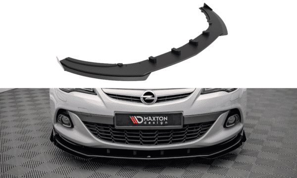 MAXTON DESIGN - Street Pro Spoiler pod predný nárazník V.1 + Splitre Opel Astra GTC OPC-Line J, Čierna Matná