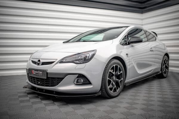 MAXTON DESIGN - Street Pro Spoiler pod predný nárazník V.1 + Splitre Opel Astra GTC OPC-Line J, Čierna Matná – Obrázok 4