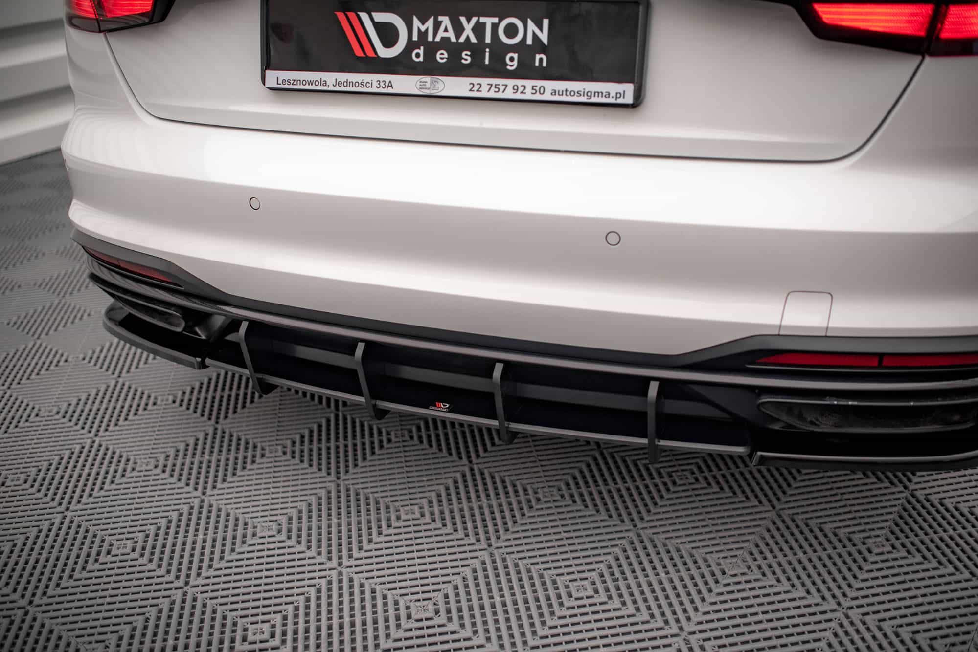 MAXTON DESIGN - Street Pro Zadný difúzor Audi A4 B9 Facelift, Čierna Matná – Obrázok 3