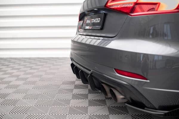 MAXTON DESIGN - Street Pro Zadný difúzor Audi S3 Sportback 8V Facelift, Čierna Matná – Obrázok 3