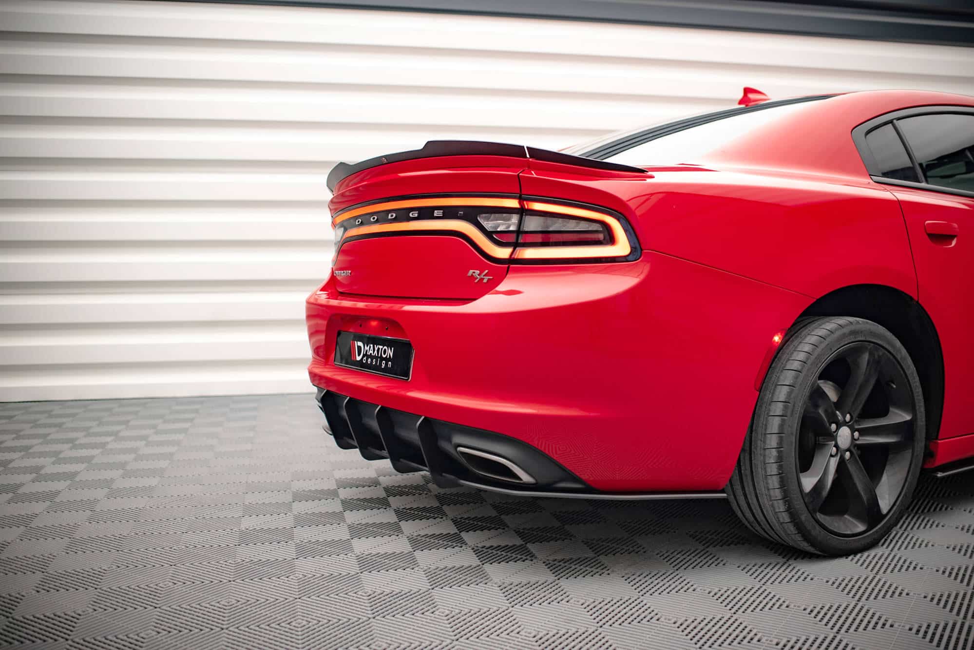 MAXTON DESIGN - Street Pro Zadný difúzor Dodge Charger RT Mk7 Facelift, Čierna Matná – Obrázok 4