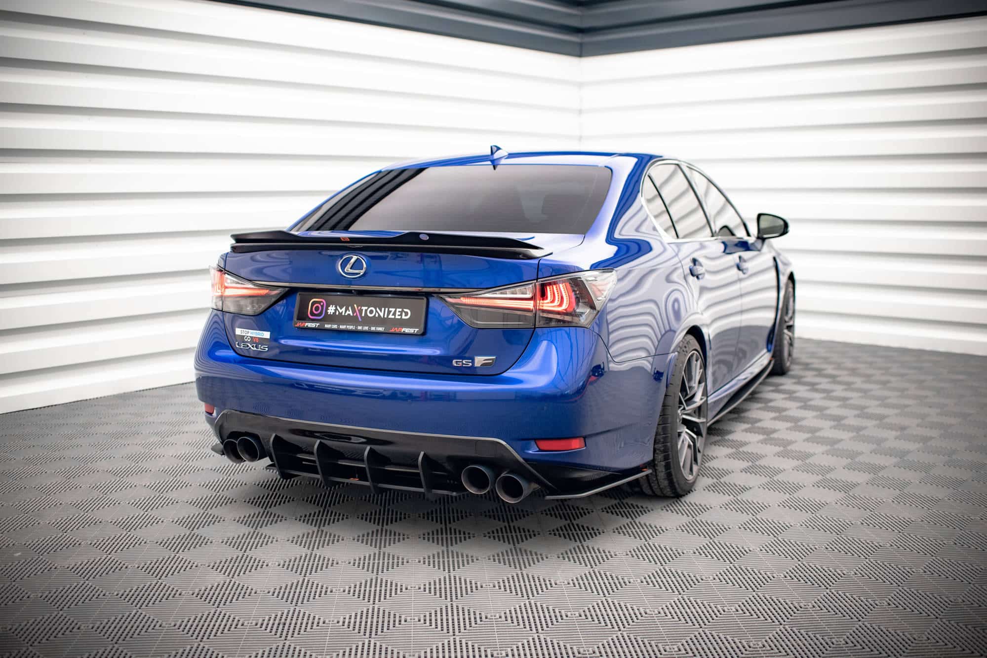 MAXTON DESIGN - Street Pro Zadný difúzor Lexus GS F Mk4 Facelift, Čierna Matná – Obrázok 4