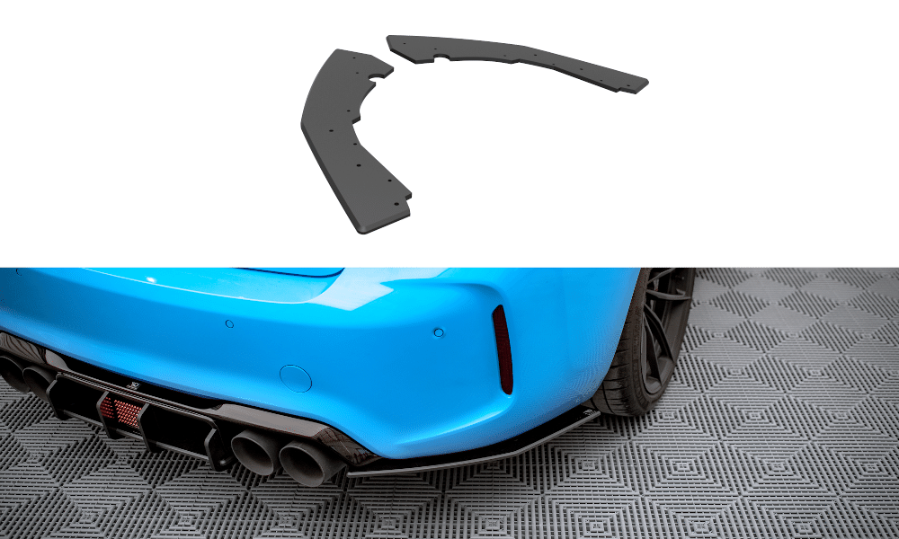 MAXTON DESIGN - Street Pro Bočné zadné difúzory vhodné pre BMW M2 F87, Čierna Matná