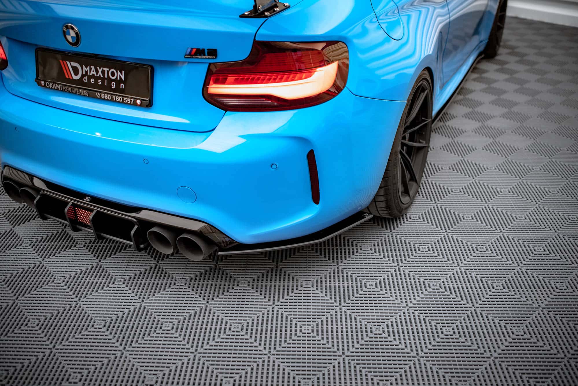 MAXTON DESIGN - Street Pro Bočné zadné difúzory vhodné pre BMW M2 F87, Čierna Matná – Obrázok 2