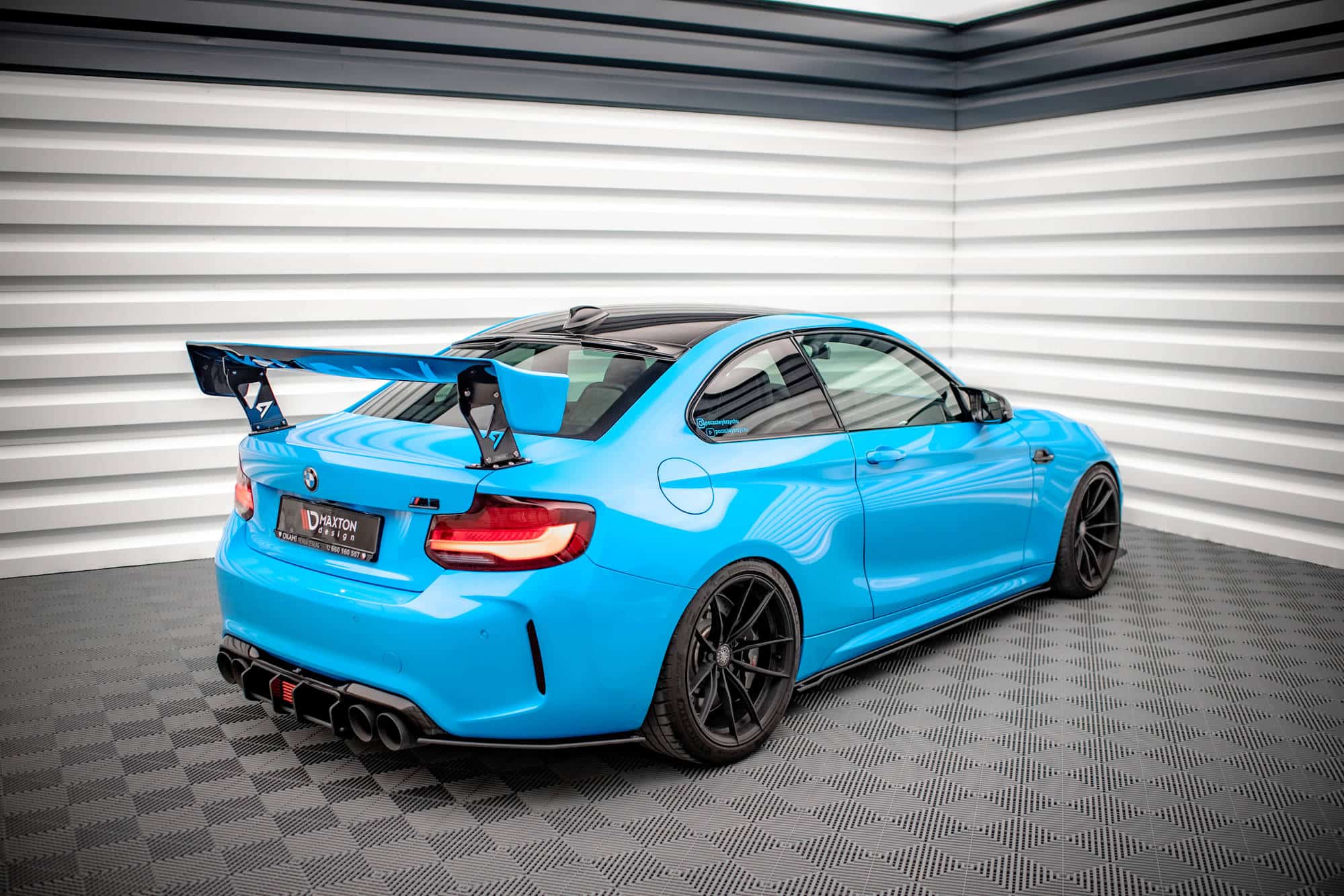 MAXTON DESIGN - Street Pro Bočné zadné difúzory vhodné pre BMW M2 F87, Čierna Matná – Obrázok 4