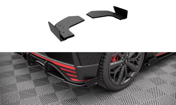 MAXTON DESIGN - Street Pro Zadné Bočné difúzory + Splitre Hyundai I20 N Mk3, Čierna Matná
