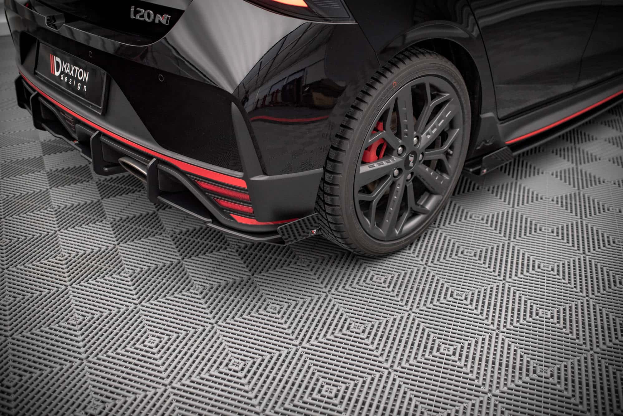 MAXTON DESIGN - Street Pro Zadné Bočné difúzory + Splitre Hyundai I20 N Mk3, Čierna Matná – Obrázok 3