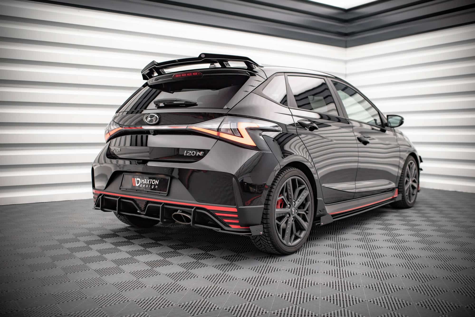 MAXTON DESIGN - Street Pro Zadné Bočné difúzory + Splitre Hyundai I20 N Mk3, Čierna Matná – Obrázok 4