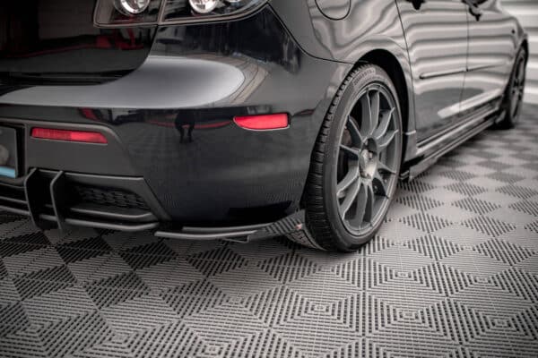 MAXTON DESIGN - Street Pro Bočné zadné difúzory + Splitre Mazda 3 MPS Mk1 US-Spec Version, Čierna Matná – Obrázok 3