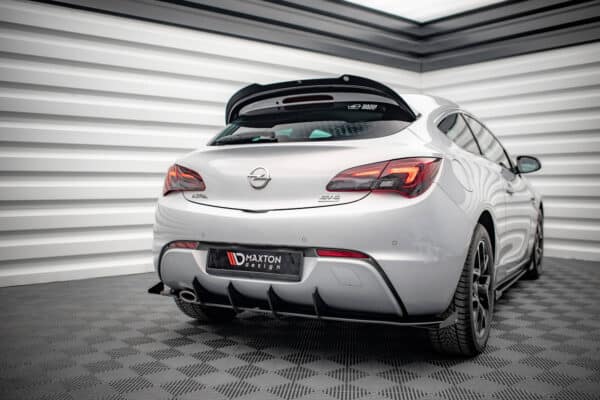 MAXTON DESIGN - Street Pro Zadný difúzor + Splitre Opel Astra GTC OPC-Line J, Čierna Matná