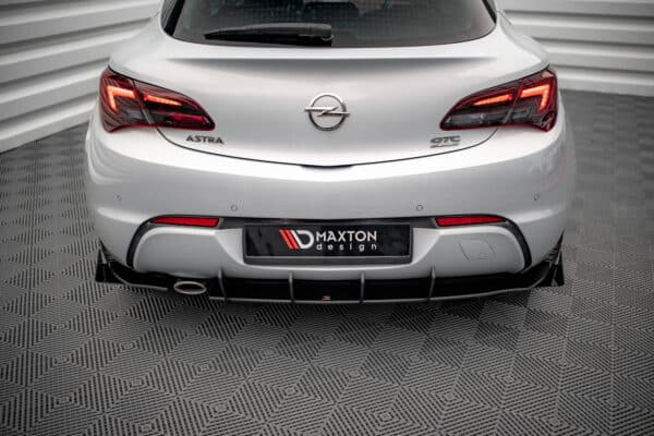 MAXTON DESIGN - Street Pro Zadný difúzor + Splitre Opel Astra GTC OPC-Line J, Čierna Matná – Obrázok 2