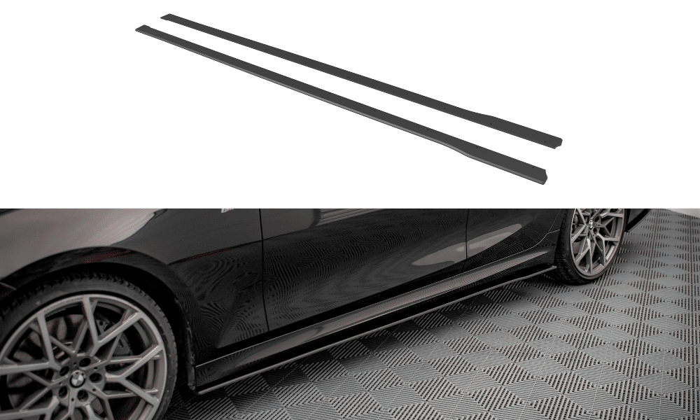 MAXTON DESIGN - Street Pro Lišty pod bočné prahy vhodné pre BMW 3 M-Pack G20 / G21, Čierna Matná