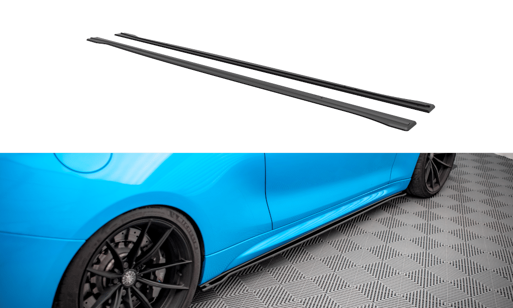 MAXTON DESIGN - Street Pro Lišty pod bočné prahy vhodné pre BMW M2 F87, Čierna Matná
