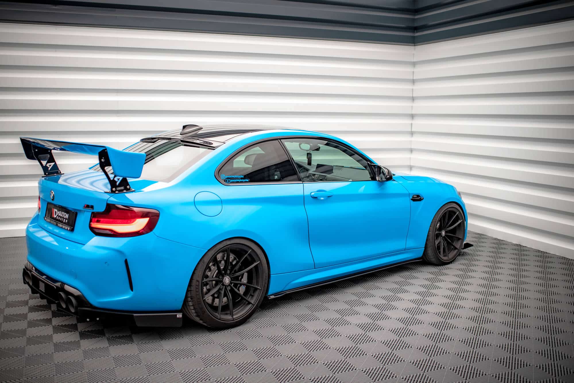 MAXTON DESIGN - Street Pro Lišty pod bočné prahy vhodné pre BMW M2 F87, Čierna Matná – Obrázok 2