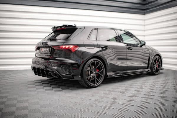 MAXTON DESIGN - Street Pro Lišty pod bočné prahy + Splitre Audi RS3 Sportback 8Y, Čierna Matná – Obrázok 2