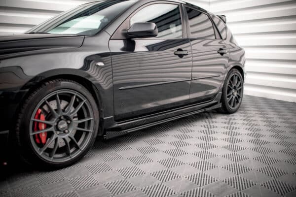 MAXTON DESIGN - Street Pro Lišty pod bočné prahy + Splitre Mazda 3 MPS Mk1, Čierna Matná – Obrázok 4