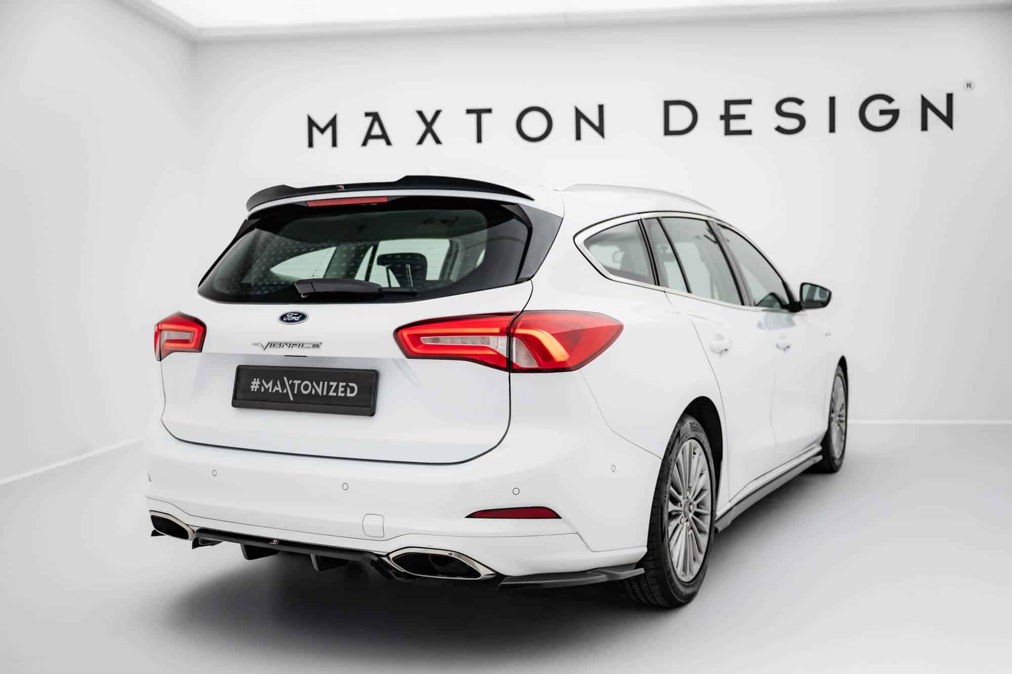 MAXTON DESIGN - Difúzor zadného nárazníka Ford Focus Vignale Estate Mk4, Čierny lesk – Obrázok 2