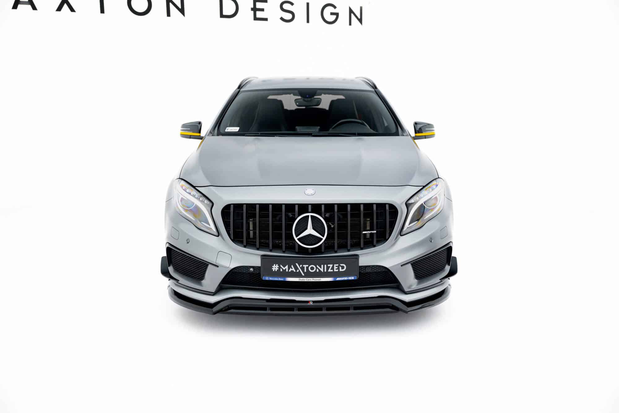 MAXTON DESIGN - Spoiler pod predný nárazník Mercedes-Benz GLA 45 AMG Off-roader X156, Čierny lesk – Obrázok 2