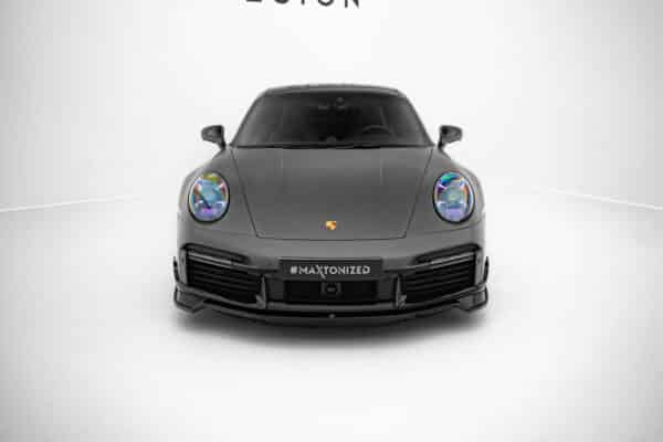 MAXTON DESIGN - Spoiler pod predný nárazník Porsche 911 Turbo S Sport Package 992, Čierny lesk – Obrázok 2