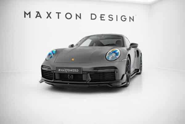 MAXTON DESIGN - Spoiler pod predný nárazník Porsche 911 Turbo S Sport Package 992, Čierny lesk – Obrázok 6