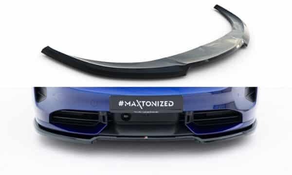 MAXTON DESIGN - Spoiler pod predný nárazník Porsche Taycan Turbo S Mk1, Čierny lesk
