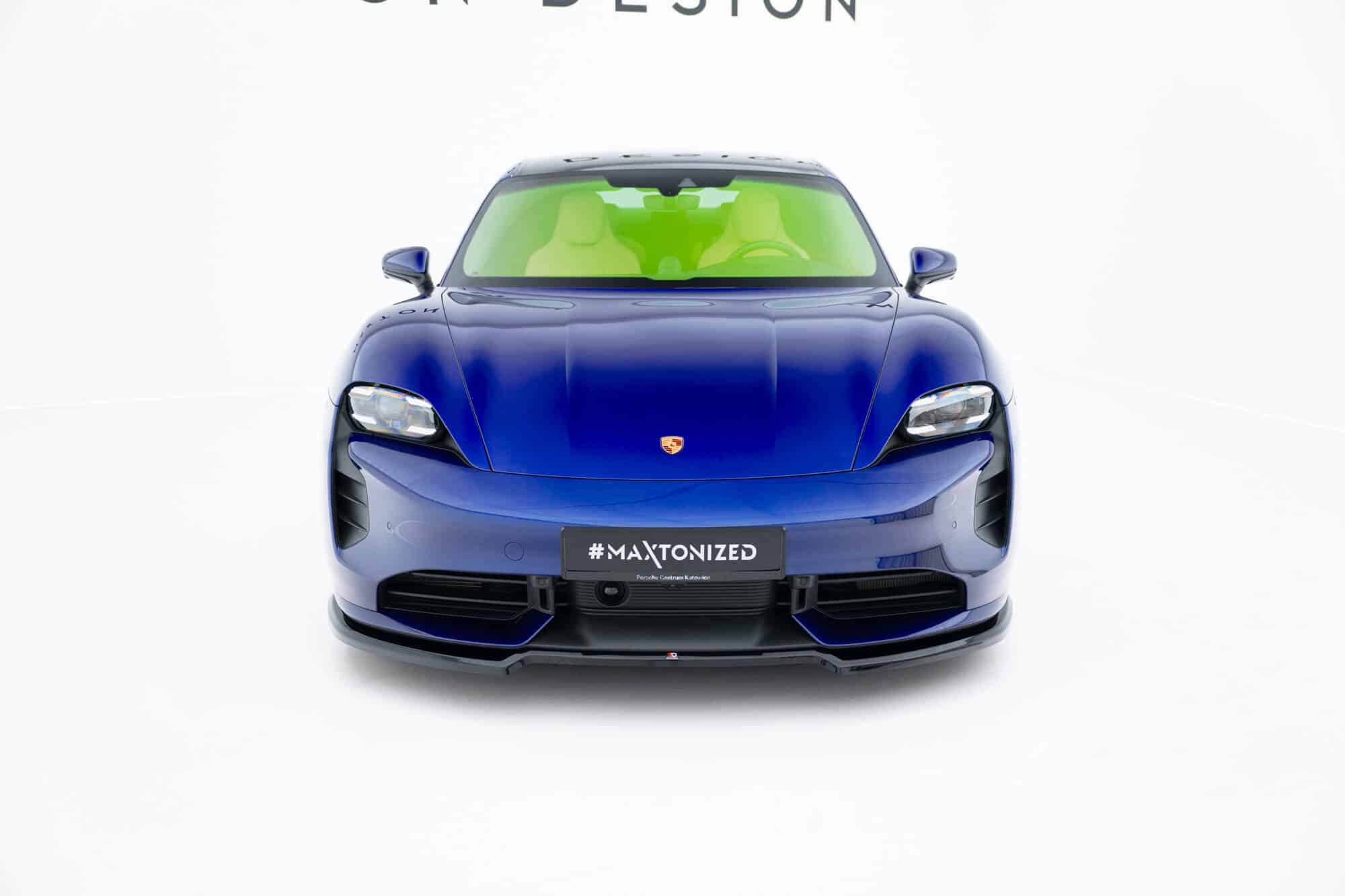 MAXTON DESIGN - Spoiler pod predný nárazník Porsche Taycan Turbo S Mk1, Čierny lesk – Obrázok 6