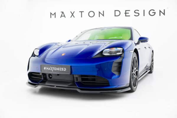 MAXTON DESIGN - Spoiler pod predný nárazník Porsche Taycan Turbo S Mk1, Čierny lesk – Obrázok 5